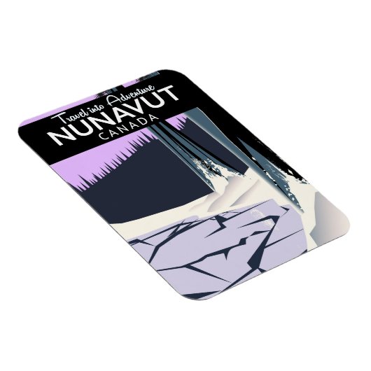 Nunavut Canada Travel Poster Magnet (Rechte Seite)