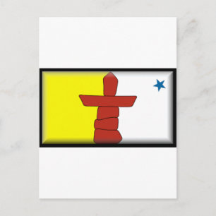 Nunavut Flag Postkarte