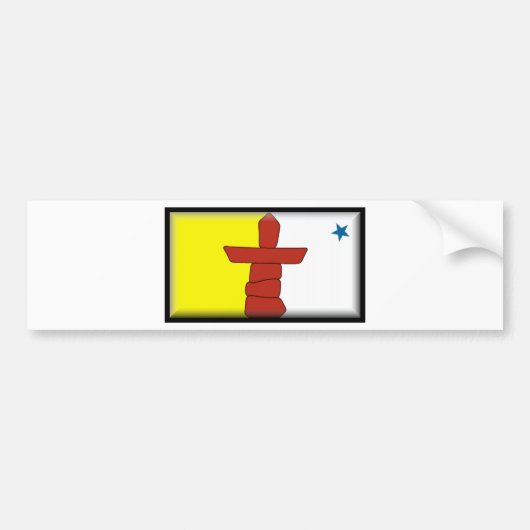 Nunavut Flagge Autoaufkleber (Vorne)