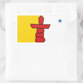 Nunavut Flags Graphic Rechteckiger Aufkleber (Tasche)