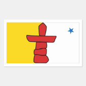 Nunavut Flags Graphic Rechteckiger Aufkleber (Vorderseite)
