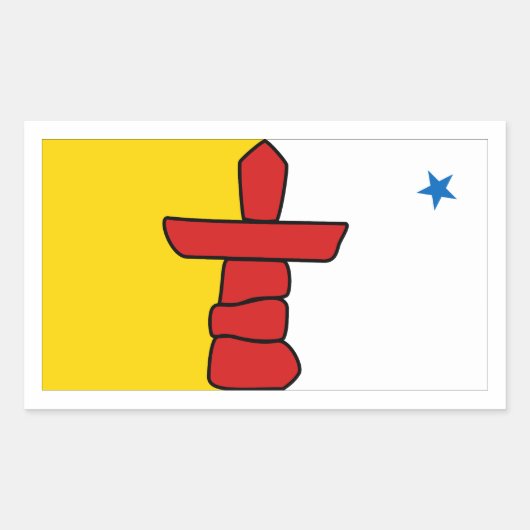 Nunavut Flags Graphic Rechteckiger Aufkleber (Vorderseite)