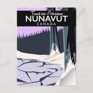 Nunavut Kanada Reiseplakat Postkarte