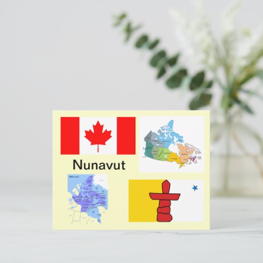 Nunavut Territory Canada Postkarte (Stehend Vorderseite)
