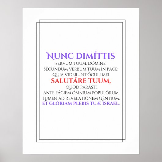Nunc Dimittis Poster (Vorne)