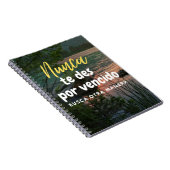 Nunca te por vencido notizblock (Rechte Seite)