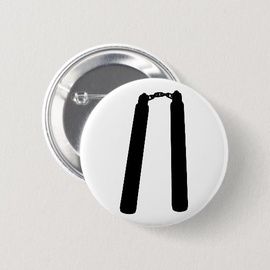 Nunchaku Kontur-Silhouette Button (Vorne & Hinten)