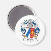 Nunes Familienwappen Magnet (Vorderseite/Rückseite)