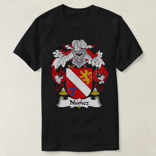 Nunez Coat of Arms Familienwappen T-Shirt (Design vorne)