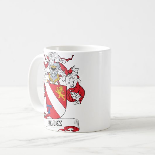 Nunez-Familienwappen Kaffeetasse (Vorderseite Links)