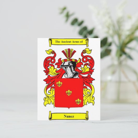 Nunez-Wappen Postkarte (Stehend Vorderseite)