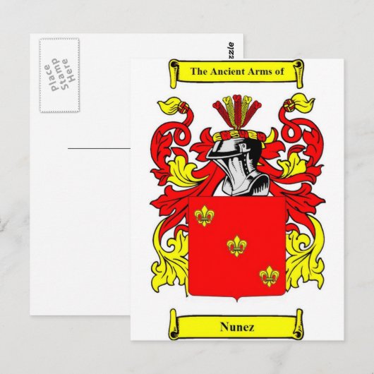 Nunez-Wappen Postkarte (Vorne/Hinten)