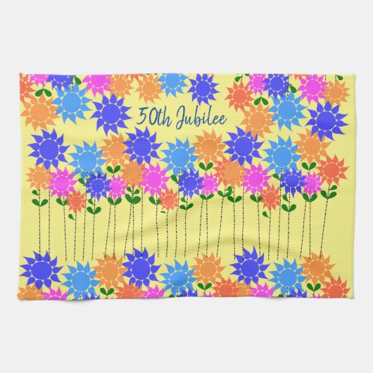 Nuns 50. Jubilee Blumenhandtuch Geschirrtuch (Horizontal)