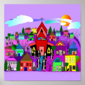 Nuns Art Poster "Heading to Church" Whimsical (Vorne)