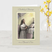 Nuns Birthday Segen Celebration Karte (Gelbe Blume)