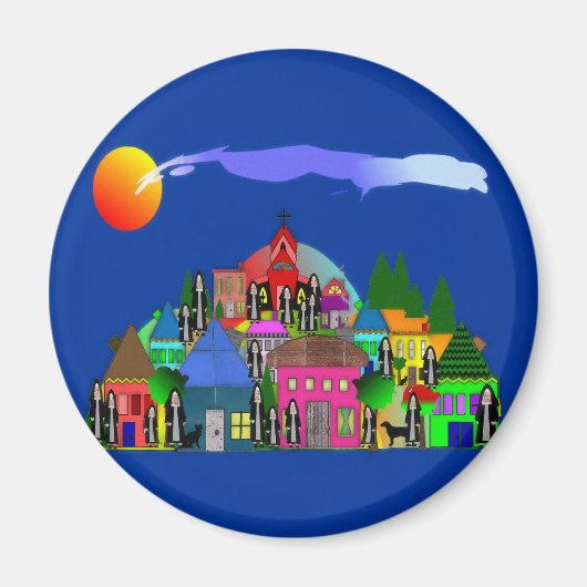 "Nuns des Dorfes" Geschenke der Whimsikkunst Magnet (Vorne)