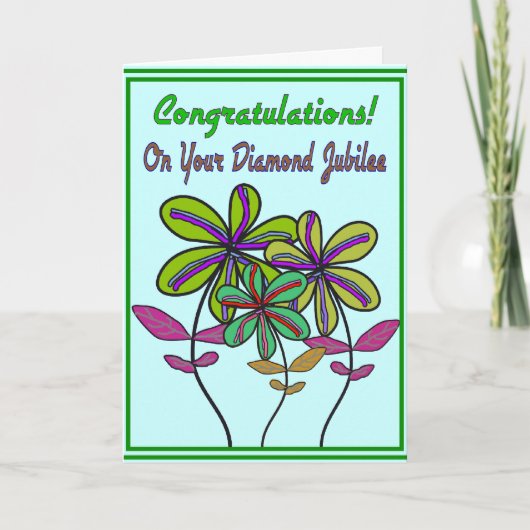 Nuns Diamond Jubilee 75. Jahr des Dienstes Karte (Vorderseite)