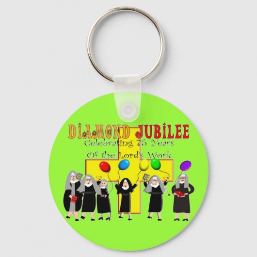 Nuns Diamond Jubilee 75. Jahr des Dienstes Schlüsselanhänger (Vorderseite)