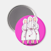 Nuns Geschenke "Three Cloistered Sisters" Design Magnet (Vorderseite/Rückseite)