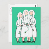 Nuns Geschenke "Three Cloistered Sisters" Design Postkarte (Vorne/Hinten)