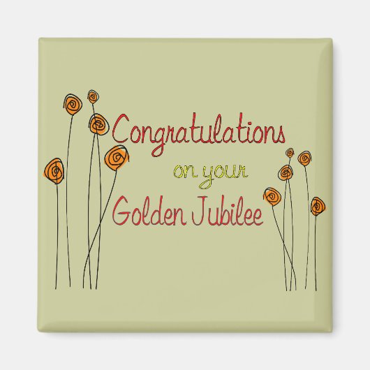 Nuns Golden Jubilee (50. Jahrestag) Geschenke Magnet (Vorne)