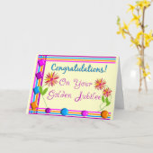 Nuns Golden Jubilee Geschenke Karte (Gelbe Blume)