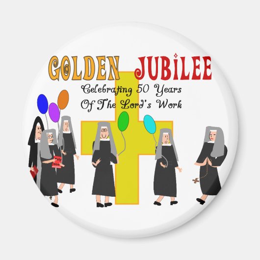Nuns Golden Jubilee Geschenke Magnet (Vorne)