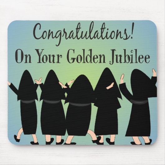 Nuns Golden Jubilee Geschenke Mousepad (Vorne)