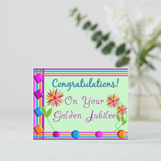 Nuns Golden Jubilee Geschenke Postkarte (Stehend Vorderseite)