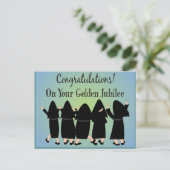 Nuns Golden Jubilee Geschenke Postkarte (Stehend Vorderseite)