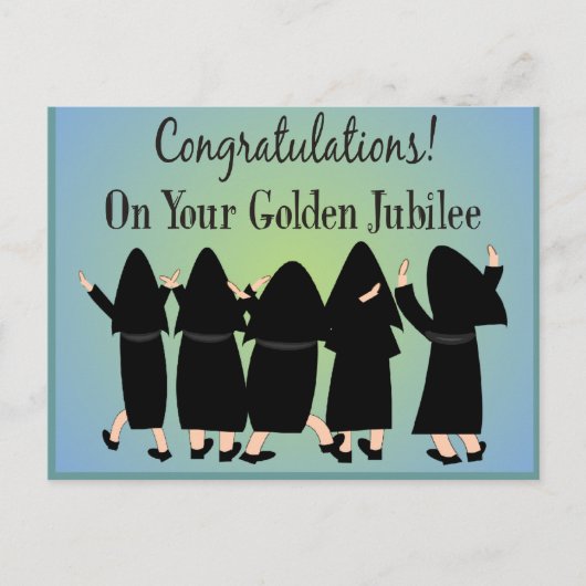 Nuns Golden Jubilee Geschenke Postkarte (Vorderseite)