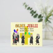 Nuns Golden Jubilee Geschenke Postkarte (Stehend Vorderseite)