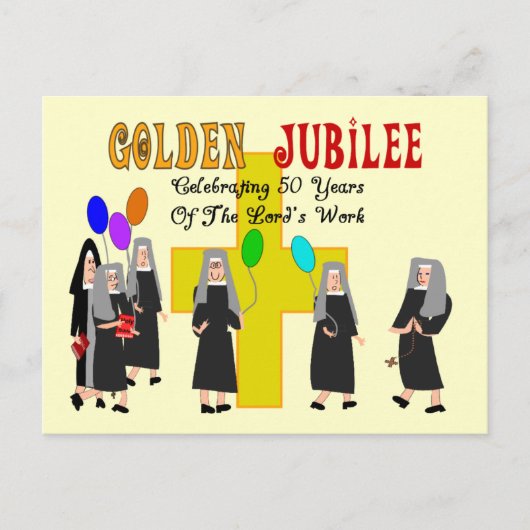 Nuns Golden Jubilee Geschenke Postkarte (Vorderseite)