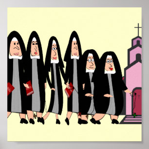 Nuns Poster "Heading to Church"