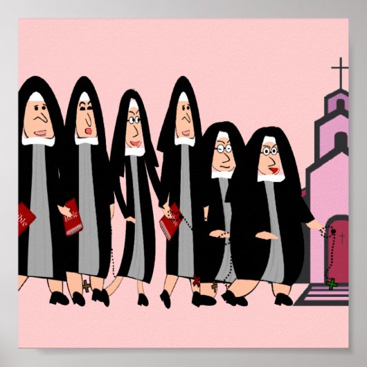 Nuns Poster "Heading to Church" (Vorne)