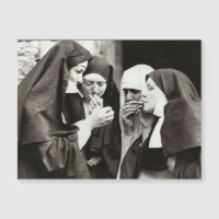 NUNS RAUCHT VINTAGE FOTOkarte