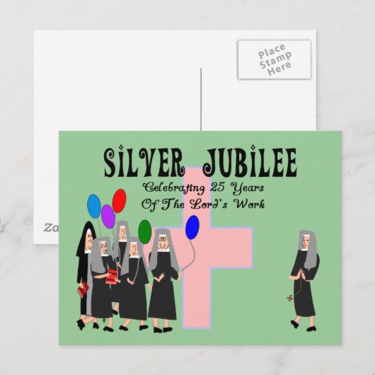 Nuns Silver Jubilee Geschenke Postkarte (Vorne/Hinten)