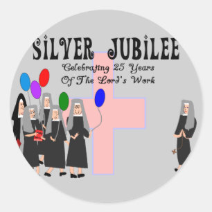 Nuns Silver Jubilee Geschenke Runder Aufkleber