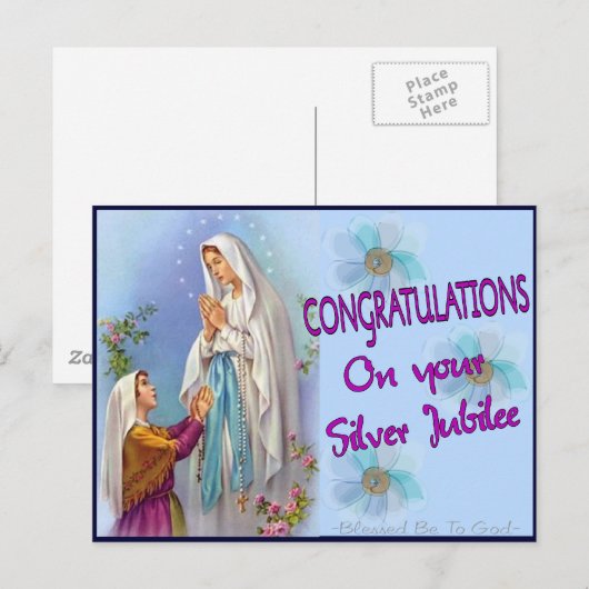 Nuns Silver Jubilee Geschenke und Karten (Vorne/Hinten)