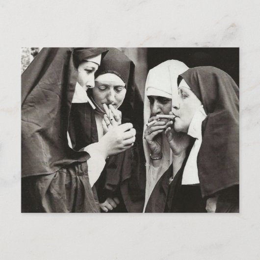 Nuns Smoking Postkarte (Vorderseite)