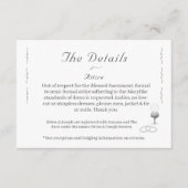 Nuptial Grace Catholic Wedding Begleitkarte (Vorderseite)