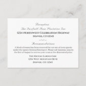 Nuptial Grace Catholic Wedding Begleitkarte (Rückseite)