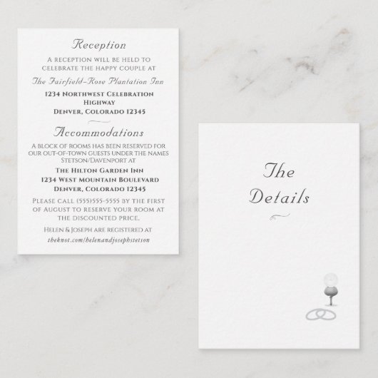 Nuptial Grace Catholic Wedding Begleitkarte (Vorne/Hinten)