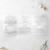 Nuptial Grace Catholic Wedding Dreifach-gefaltete Programmkarte (Innenseite)