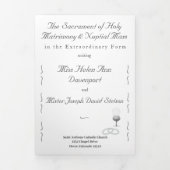 Nuptial Grace Catholic Wedding Dreifach-gefaltete Programmkarte (Cover)