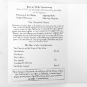 Nuptial Grace Catholic Wedding Dreifach-gefaltete Programmkarte (Innen Erste Seite)