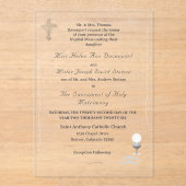 Nuptial Grace Catholic Wedding Invitation Acryleinladungen (Vorderseite)