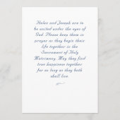 Nuptial Grace Catholic Wedding Invitation Einladung (Rückseite)