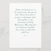 Nuptial Grace Catholic Wedding Invitation Einladung (Rückseite)