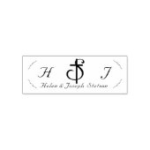 Nuptial Grace Catholic Wedding Monogram Permastempel (Design)